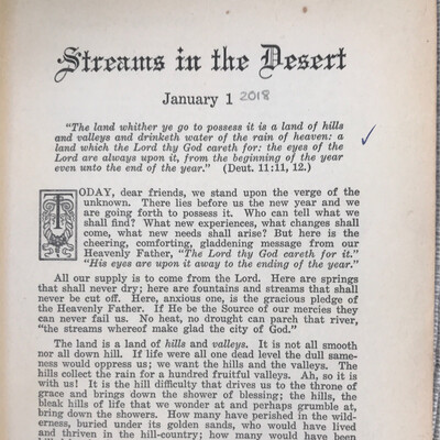 Streams In The Desert, Compiled by Mrs. Chas E. Cowman