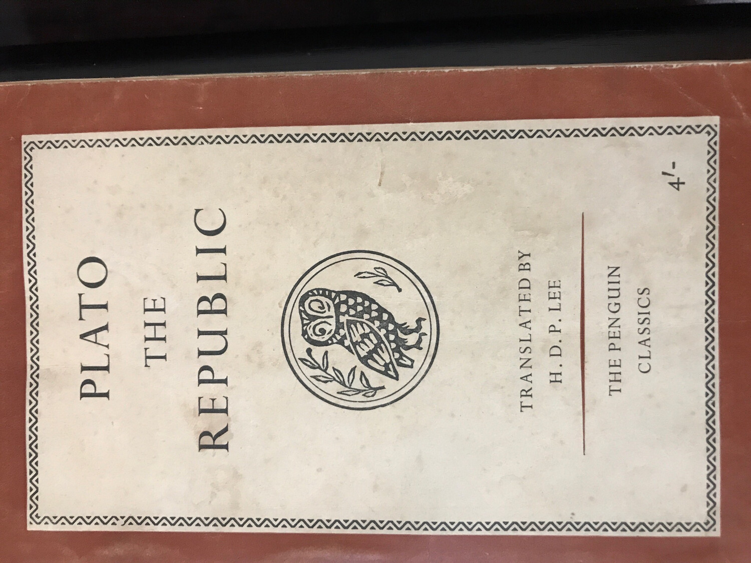 Plato The Republic, Translated By H. D. P. Lee