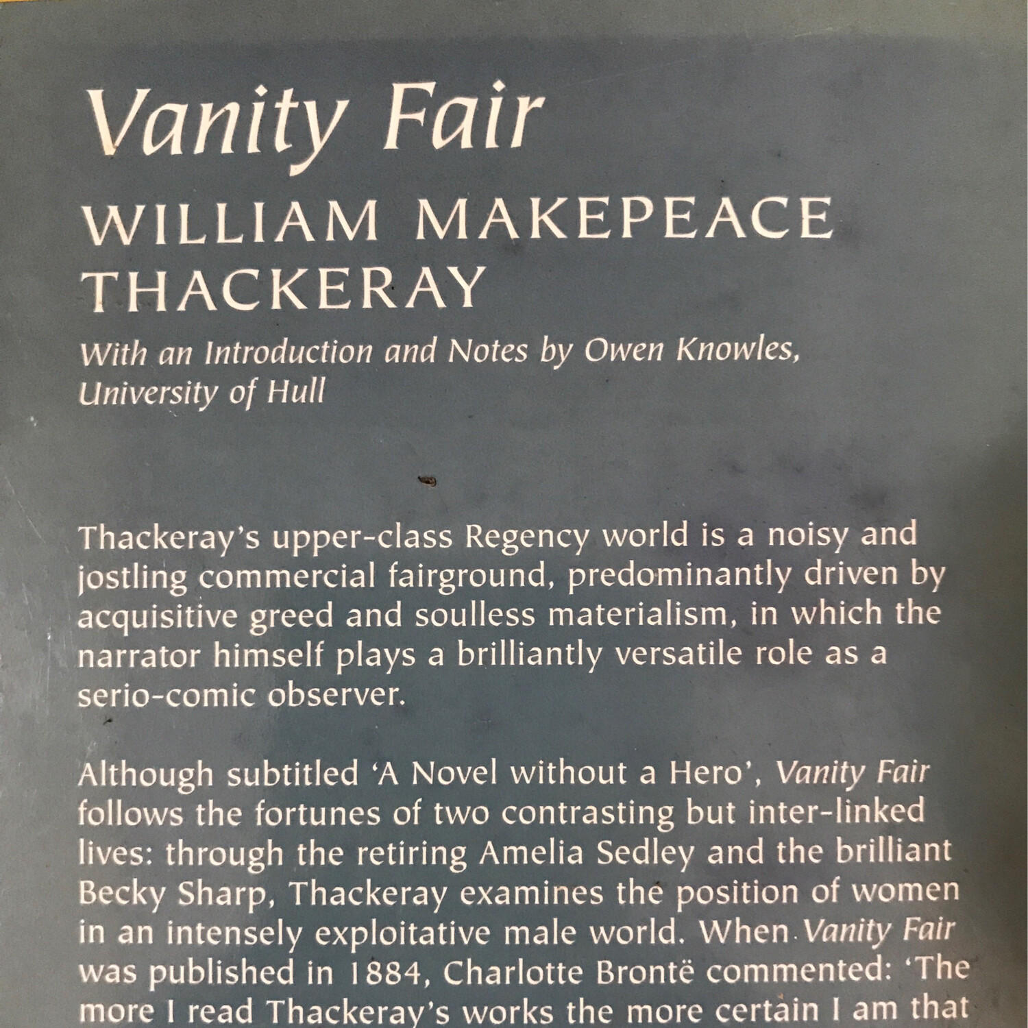 Vanity Fair, William Makepeace Thackeray