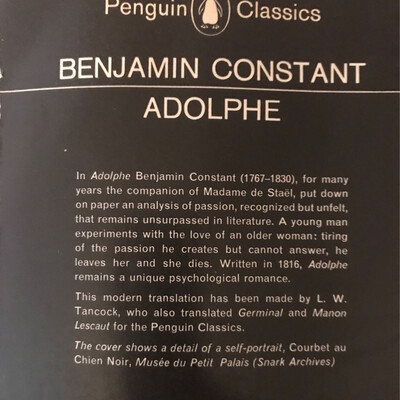 Adolphe, Benjamin Constant