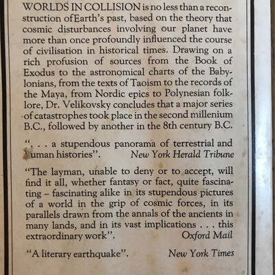 Worlds In Collision, Immanuel Velikovsky