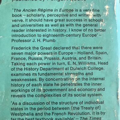 The Ancien Regime In Europe, E. N. Williams