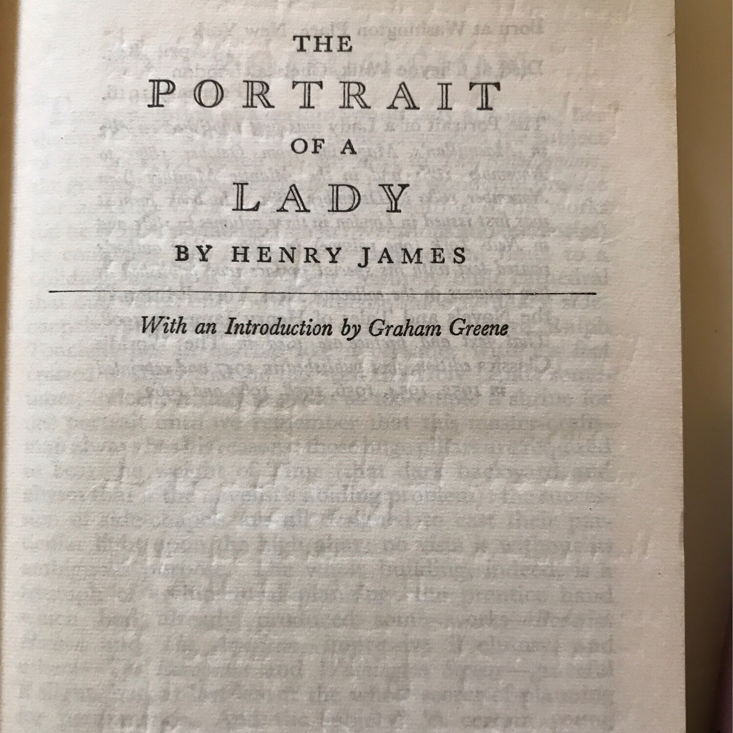 The Portrait Of A Lady, Henry James