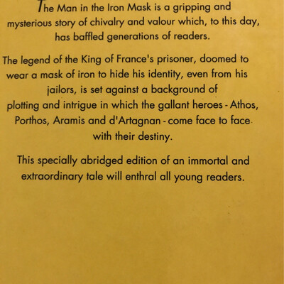 The Man In The Iron Mask, Alexander Dumas  Abridged Edition