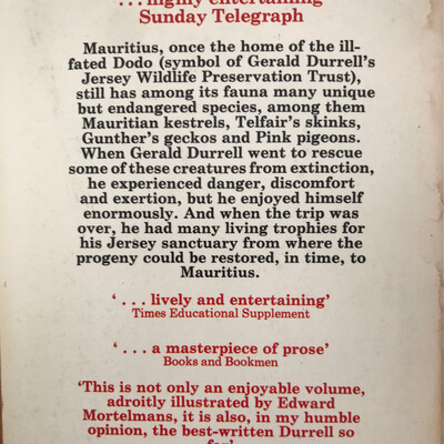 Golden Bats And Pink Pigeons, Gerald Durrell