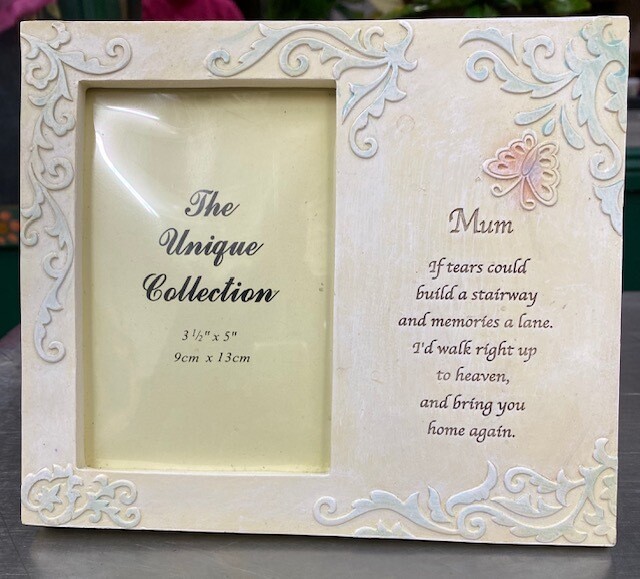 Mum memorial frame plaque