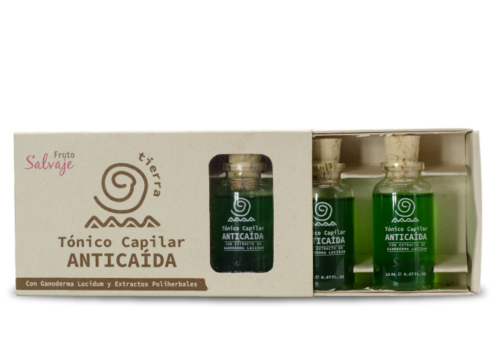 Tónico Capilar Anticaída. Tratamiento para un mes en 3 frascos.