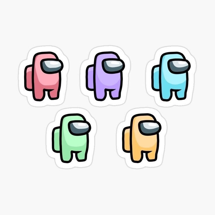 Aesthetic among us stickers