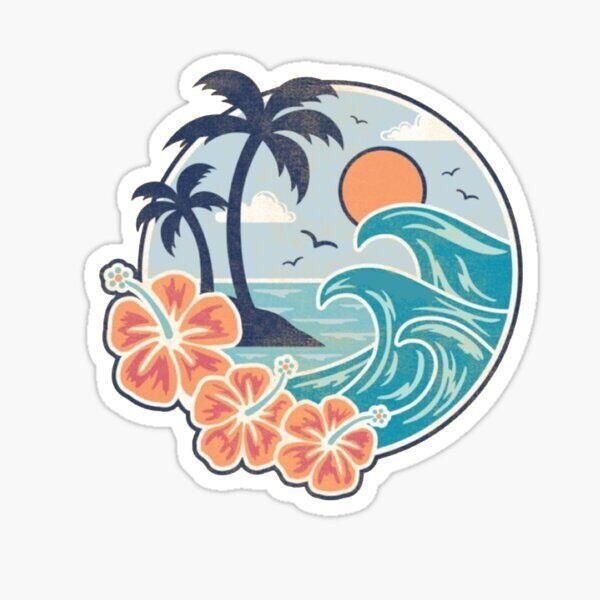 Stickers ocean vibes