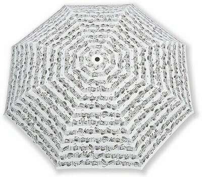 Guarda-Chuva Pauta Musical, pequeno, Cor: Branco