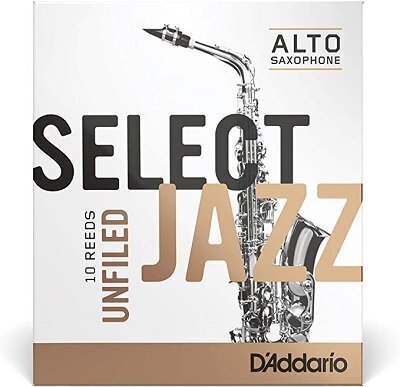 Palheta D'Addario Select Jazz Saxofone Alto, unfiled Palheta D'Addario Select Jazz Saxofone Alto, unfiled