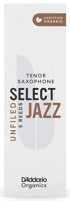 Palheta D'Addario Organic Select Jazz Saxofone Tenor - Unfiled