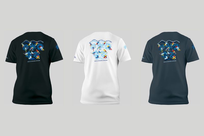 T-Shirt SPORT INVERNALI - DOVE IL SILENZIO DELLA NEVE INCONTRA IL BATTITO DEL CUORE