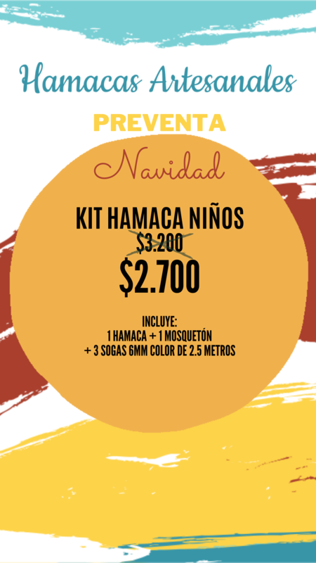 PREVENTA NAVIDAD Kit Hamaca Niños