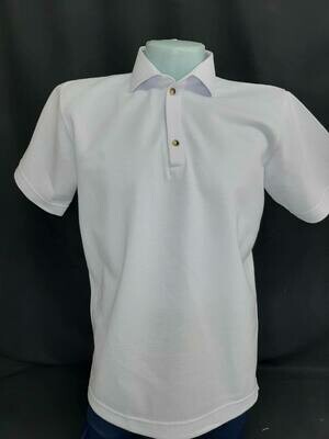 Camiseta tipo polo Blanca Hombre