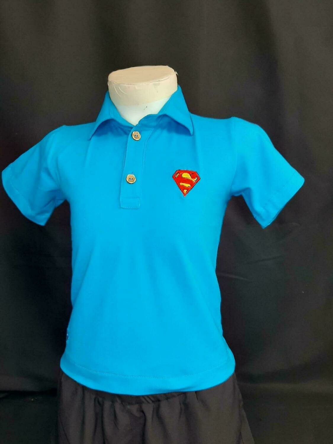 Camiseta tipo polo Azul Niño(a)