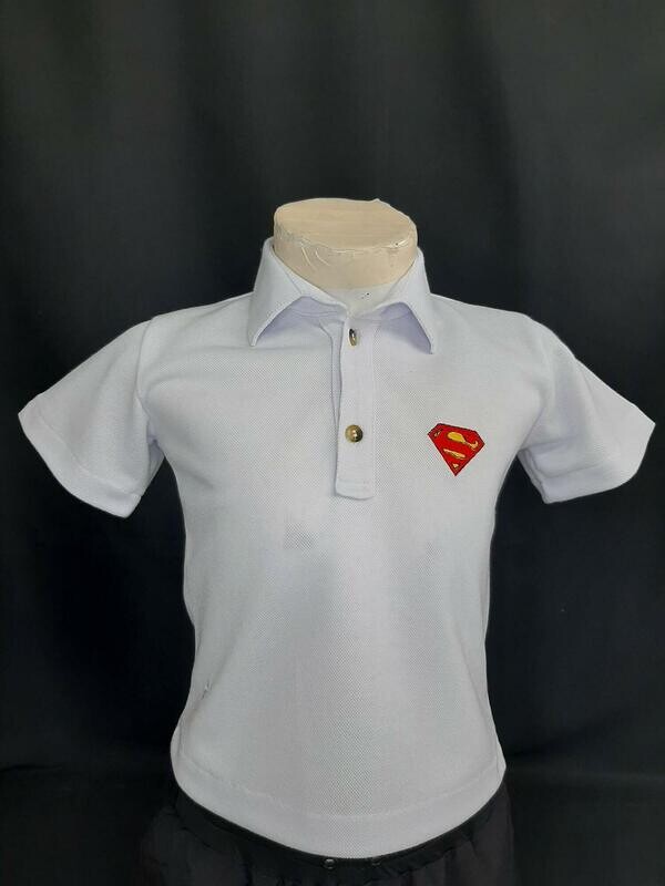 Camiseta tipo polo Blanca Niño(a)