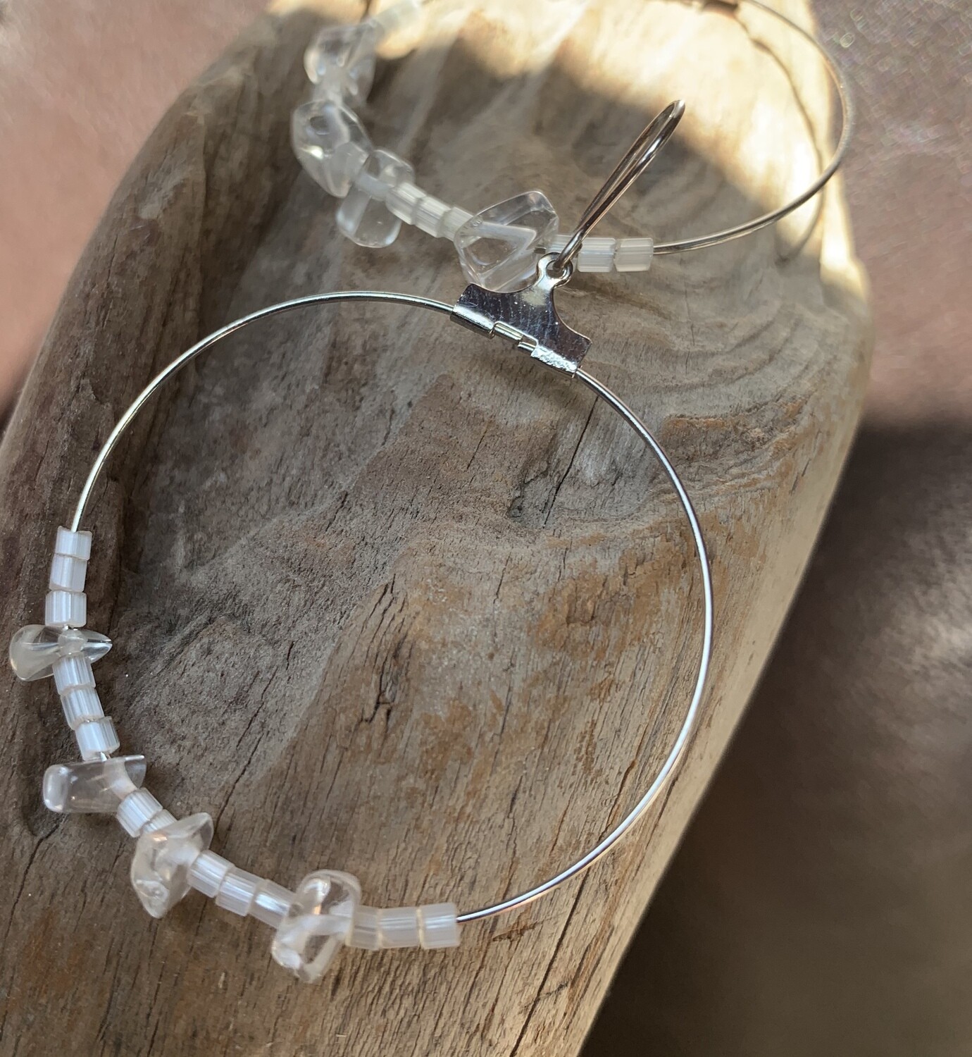 Earrings - Glimmande snö