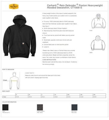 Carhartt ® Rain Defender ® Paxton Heavyweight Hooded Sweatshirt