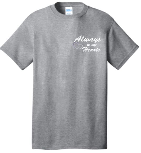 Always in Our Hearts Short Sleeve- Heathered Gray