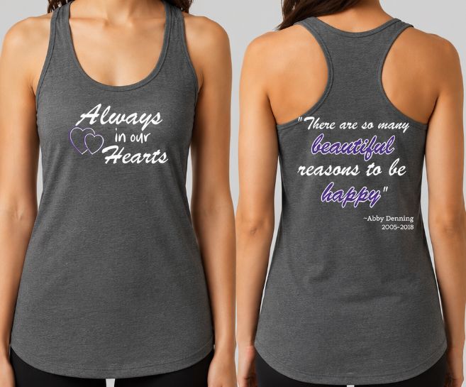 Always in Our Hearts Racerback Tank- Heather Gray
