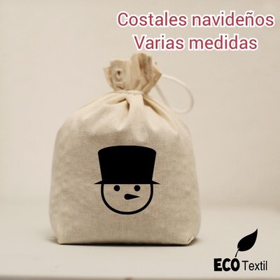 Costalito navideño para aguinaldos Paquete de 10