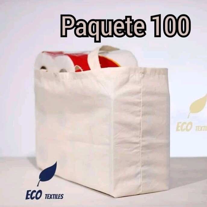 Bolsa grande ecológica para super Paquete 100 piezas