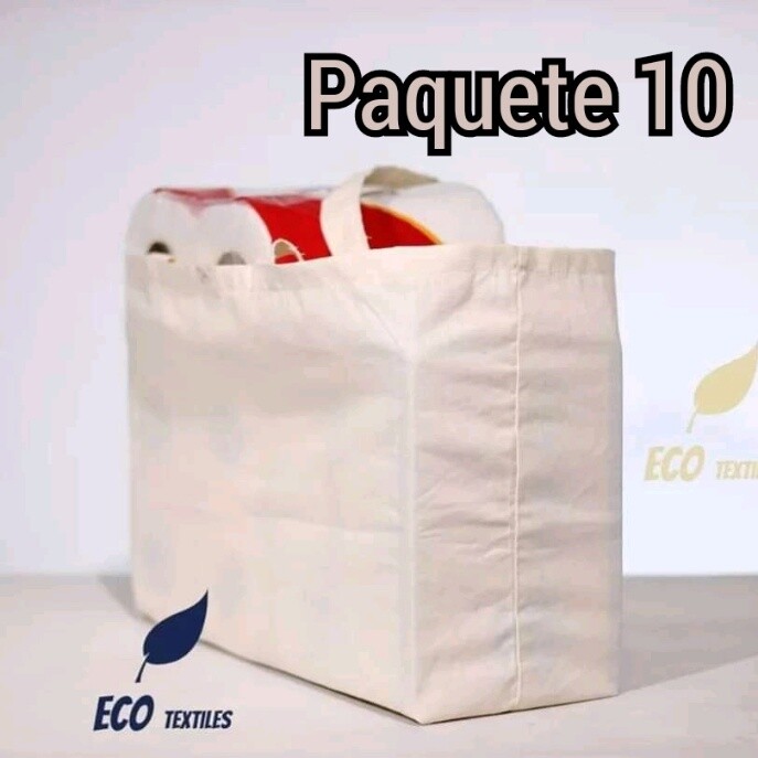 Bolsa Ecologica Grande Paquete 10 piezas