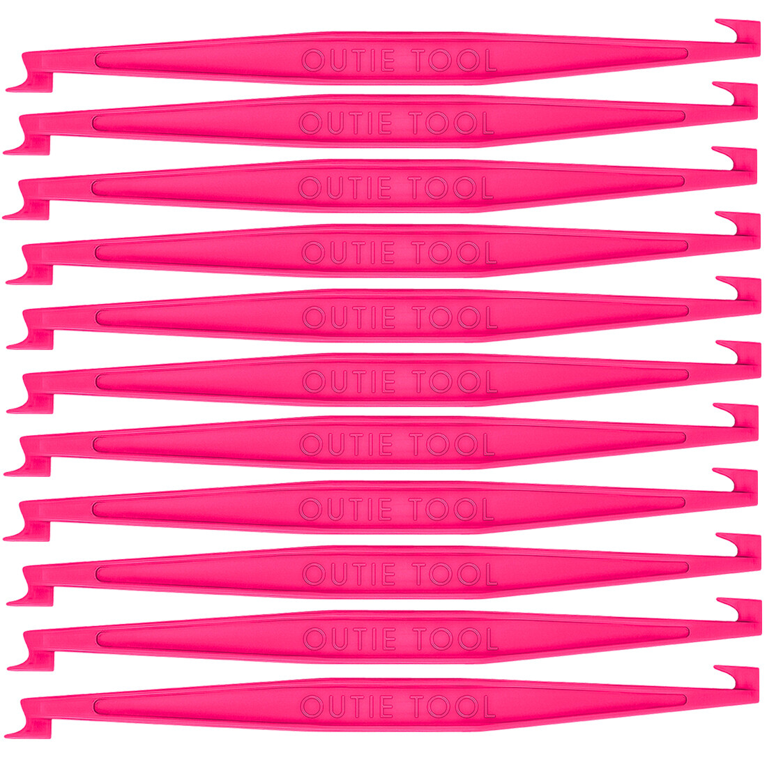 Outie Tool | 100 Individually Wrapped Singles | Hot Pink