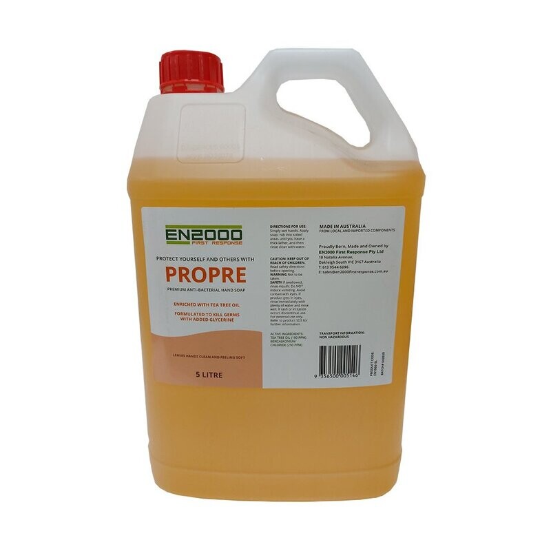 PROPRE PREMIUM ANTI-BACTERIAL HAND SOAP 5L CONTAINER - CARTON OF 3