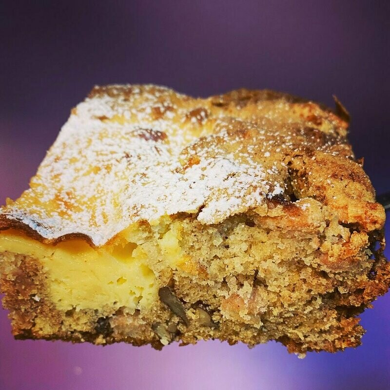 APPLE PECAN CAKE W/ CHEESECAKE