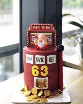 Chinese Shou Longevity Money Machine Cake