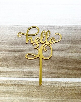 Topper - Hello 30 (Gold)