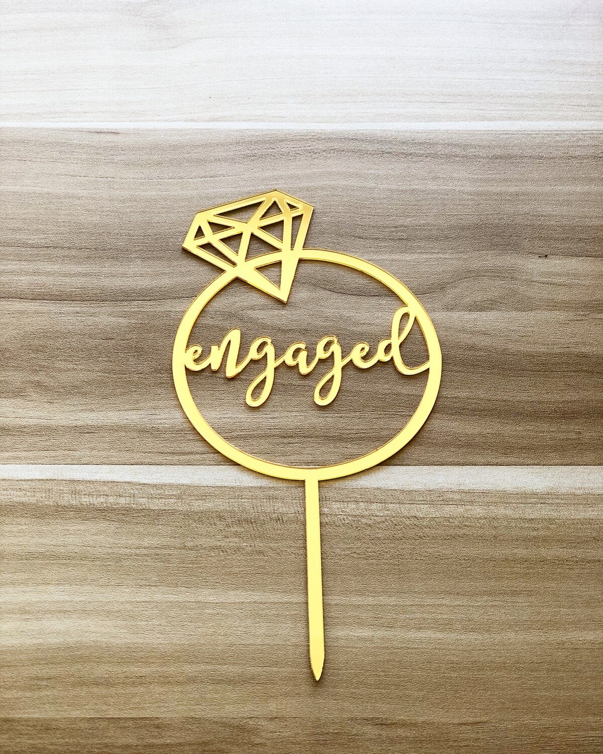 Topper - Engaged (In a Ring-Gold)