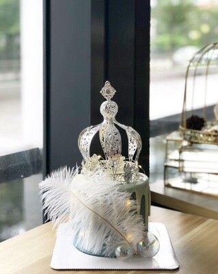 Silver Crowning Cake