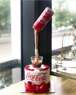 Anti-Gravity Coca-Cola Cake 1