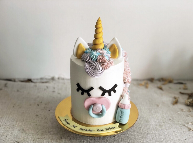 Unicorn Baby Pacifier Cake Unicorn Baby Pacifier Cake