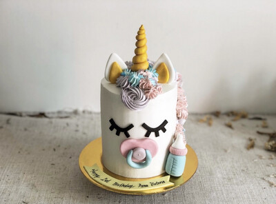 Unicorn Baby Pacifier Cake