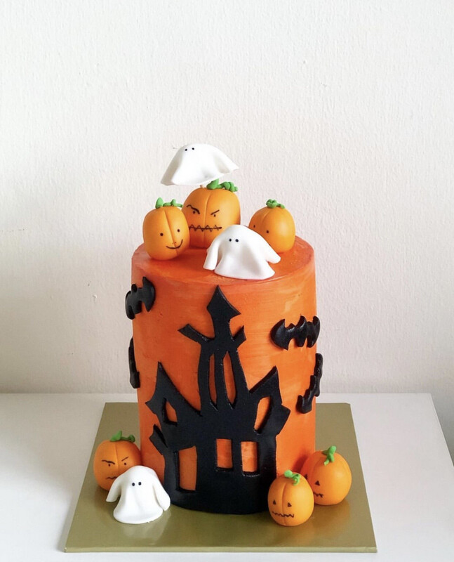 Halloween / Prank Cake - Pumpkin Shadow Castle