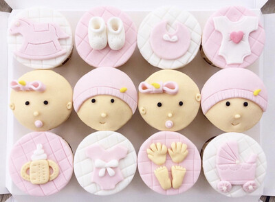 Baby Fullmoon Newborn Girl Boy Cupcakes 1
