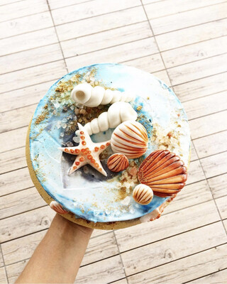 Disney - Mermaid Tail Cake 6 Sea Shells 