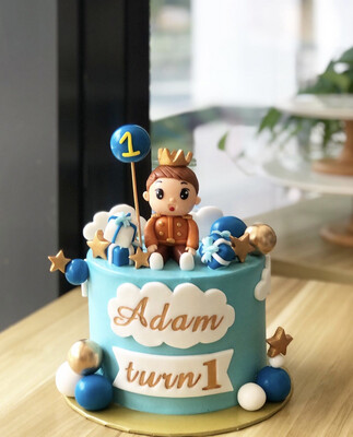 Baby Fullmoon 1 Prince Cake
