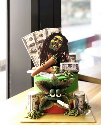 Cigar Marijuana Weed Design Cake 1