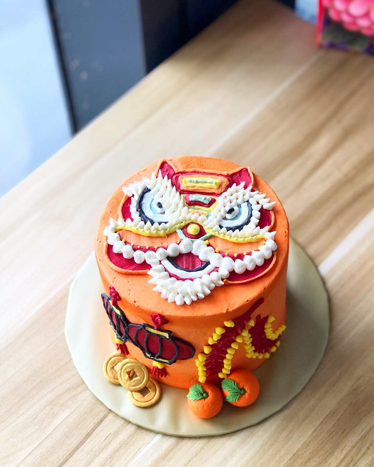 Festive - CNY - Lion Dance Drawing Cake 1