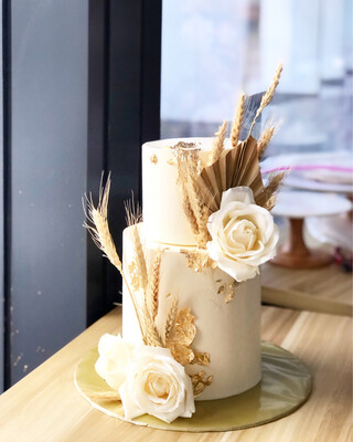 Rustic Gold in 2 Or 3 Tiers Cake