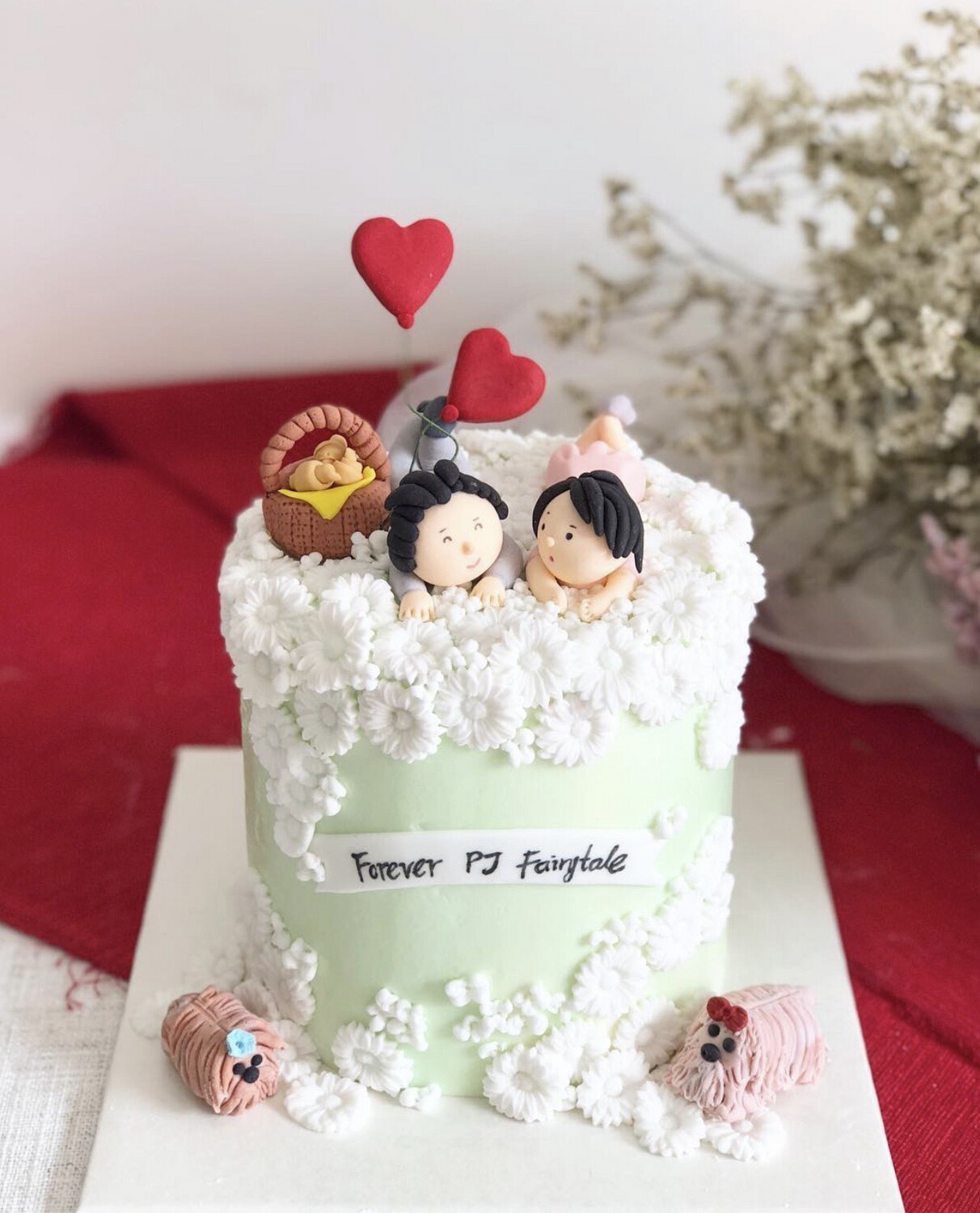 Couple Picnic Anniversary Cake 