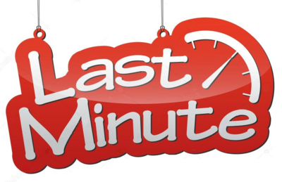 Last Minute (4hours - before 2pm)