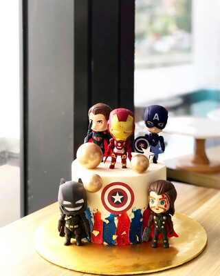 Marvel Avengers Superhero Group Cake 2 (WhatsApp Order)