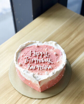 Korean Ins Heart Pink Cake (WhatsApp Order)