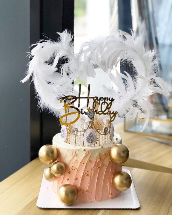 Rose Gold Crowning Cake (WhatsApp Order)